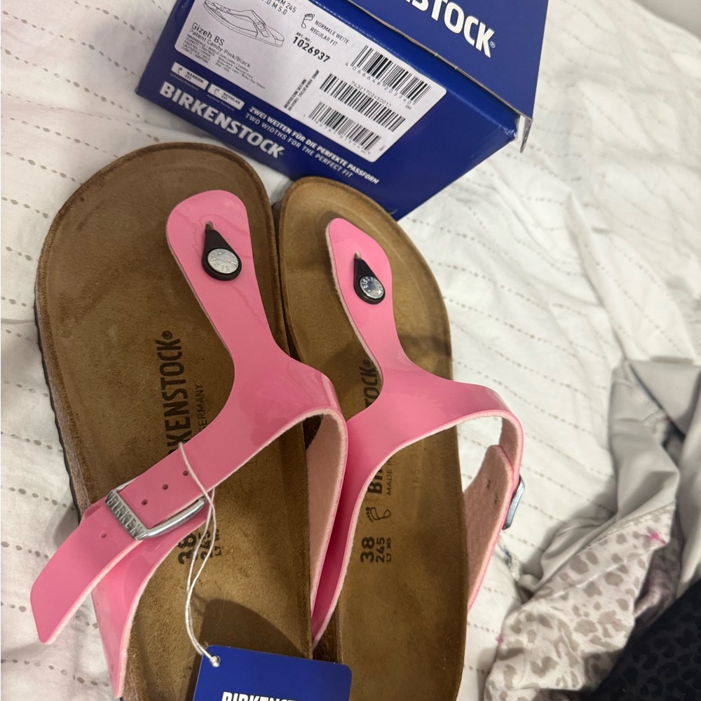 Birkenstock Vibrant Pink Thong Sandals